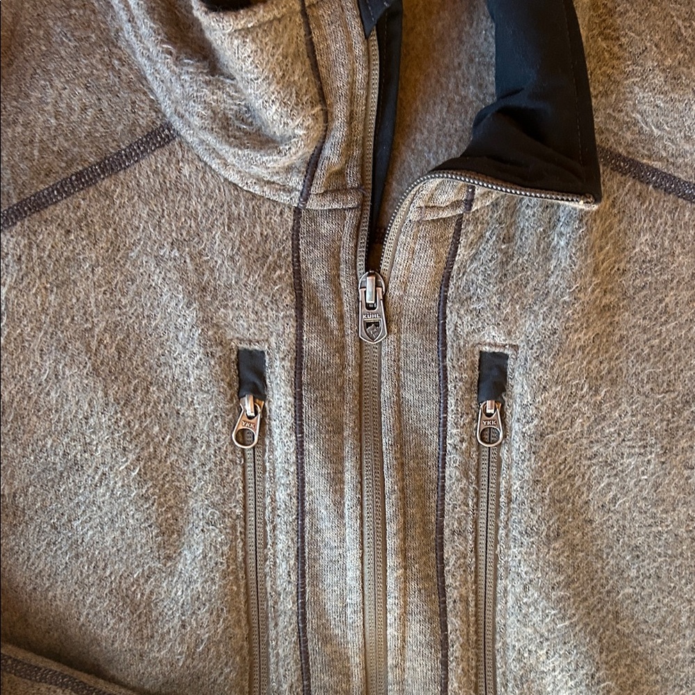 Men's Gray Alpaca fleece Jacket - Picture 2 of 12